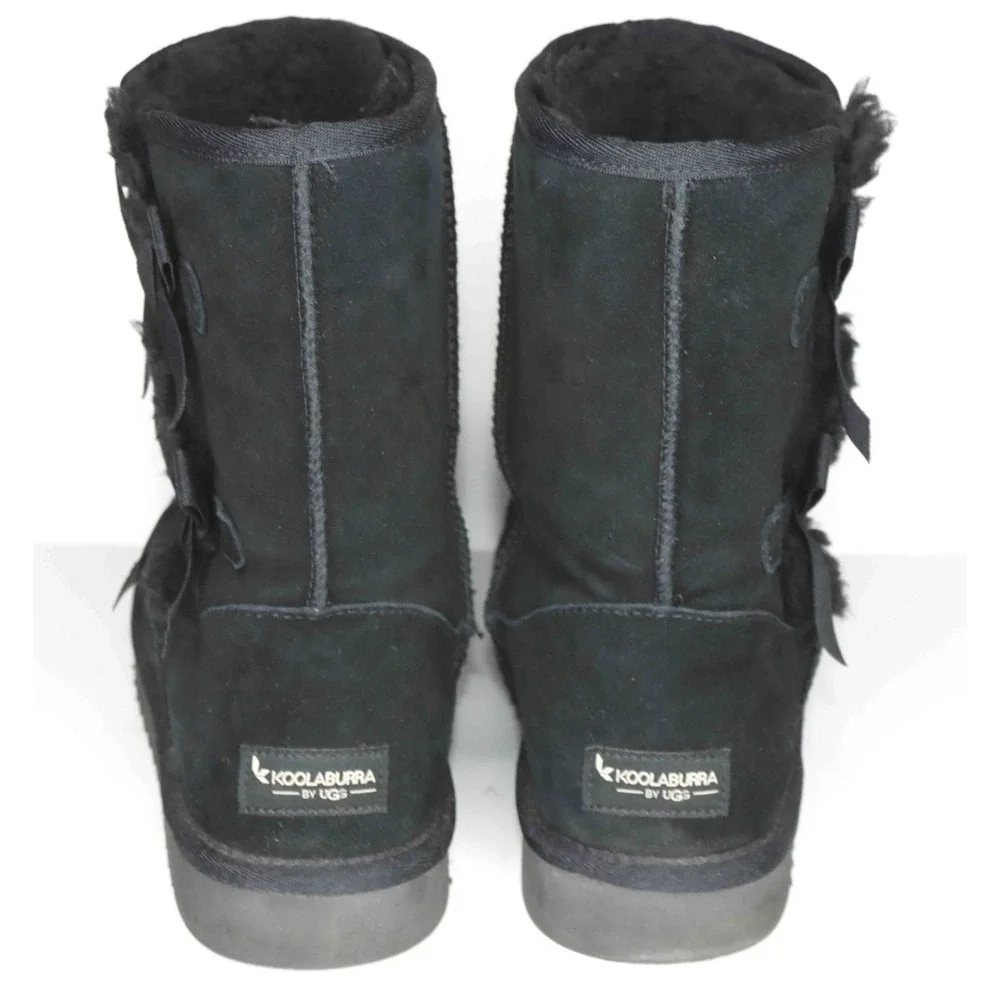 Koolaburra by UGG Victoria Black Short Winter Boots 1015874‎ Womens Size 9